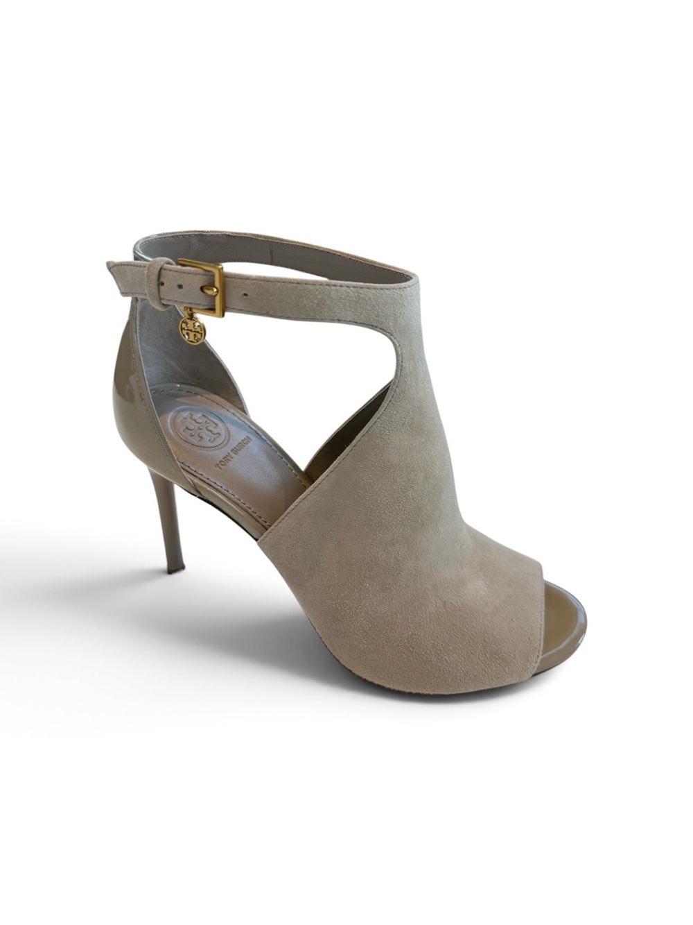 Tory Burch Ashton Suede and Patent Leather Booties